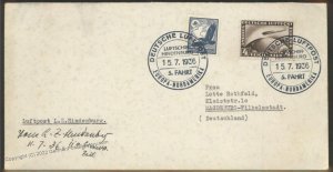 Germany 1936 Hindenburg Zeppelin 5th NAF Mi29 Cover 106960