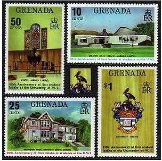 Grenada 542-546,MNH. Michel 569-572,Bl.73. University of West Indies,25,1974.