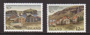 Iceland   #624-625   MNH  1986  Nordic cooperation  sister towns