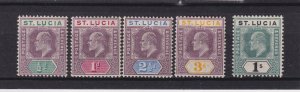 ST LUCIA # 43-48 mint  hinged complete set