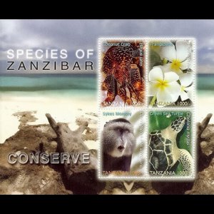 TANZANIA 2438 - Scott# 2438 S/S Zanzibar Fauna NH