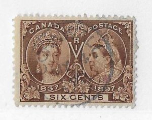 Canada Sc #55 6c jubilee used with CDS  VF