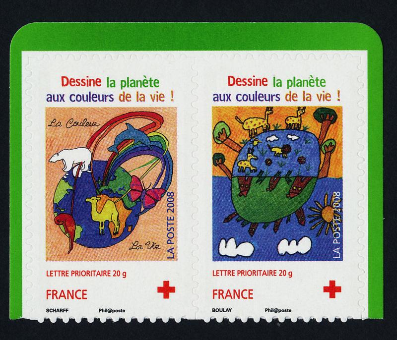 France B716b MNH Cartoons, Red Cross, Animals, Map, Butterfly