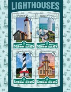 SOLOMON ISLANDS 2016 SHEET LIGHTHOUSES slm16113a