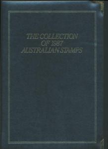 AUSTRALIA 1987 ANNUAL STAMP YEAR COLLECTION. BLACK FRONT COVER