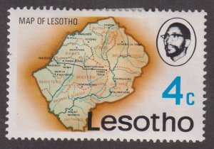 Lesotho 201 Map of Lesotho 1976