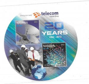 Namibia 2012 20 years Telecom Circle Shaped S/S MNH C4