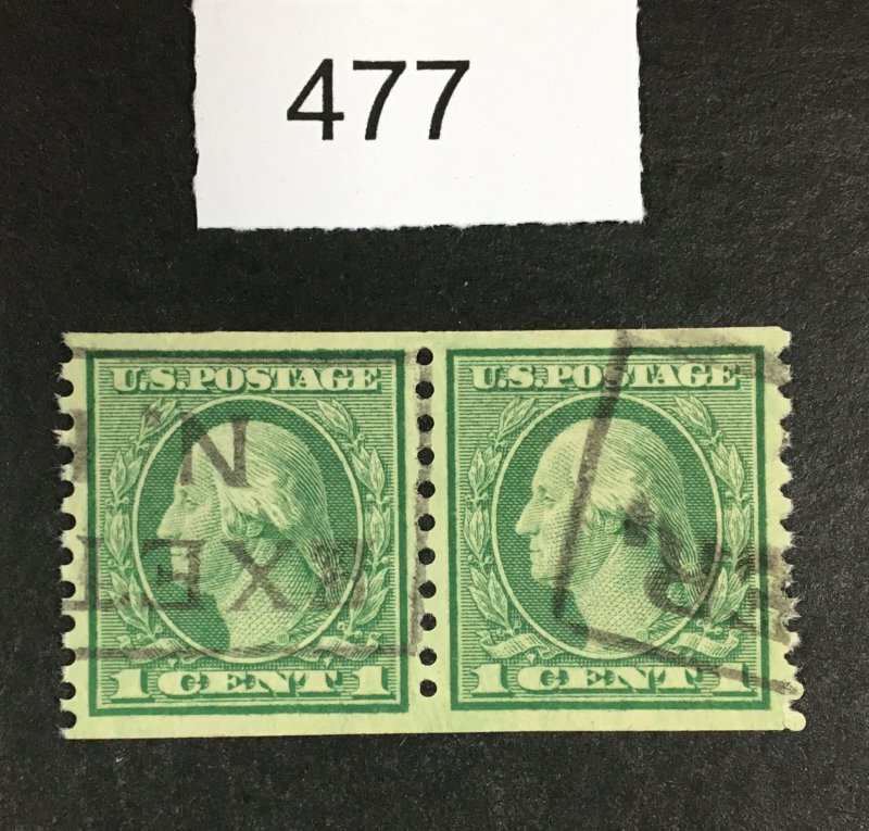 MOMEN: US STAMPS # 452 PAIR XF USED LOT #E 477