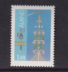 Aland islands  #9  MNH  1985  definitive set 1.50m  midsummer pole  I