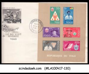 TOGO - 1961 THE BOY SCOUT MOVEMENT / SCOUTS - MIN/SHT - FDC