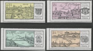 HUNGARY Sc#B284-B287 1971 Budapest 71 Pre-Exhibition Issue Complete Set OG MNH