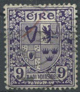 Ireland Sc#74 Used, 9p dk red vio, Symbols 1922-34 (1923)