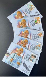 2019 Angola Mi. ? Maximum Maxi Card Mahatma Gandhi India Taj Mahal Bird-