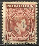 Nigeria; 1938: Sc. # 55: Used Perf. 12 Single Stamp