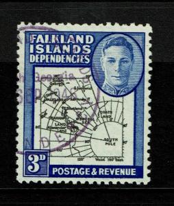 Falkland Islands SG# G4 Used / Broken Arc Variety (See Notes) - S6034