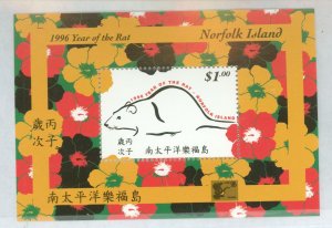 Norfolk Island #601  Souvenir Sheet (Fauna) (Flora) (Flowers)