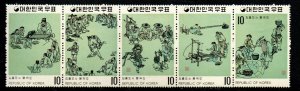 Korea 794b Mint hinged. Strip of 5