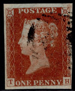 GB QV SG10, 1d DEEP red-brown, FINE USED. Cat £50.  TH