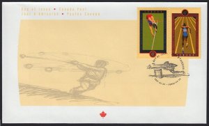 IAAF WORLD CHAMPIONSHIP EDMONTON 2001 = Official FDC with Canada 2001 #1907-1908