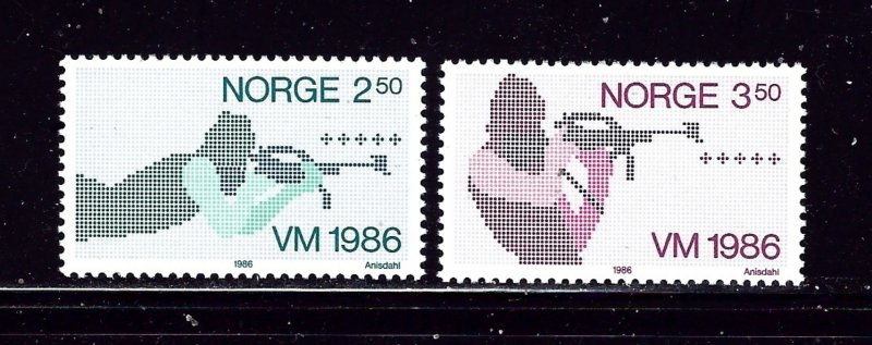 Norway 873-74 MNH 1986 Biathlon