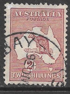 Australia 206: 2/- Kangaroo and Map, used,  F-VF