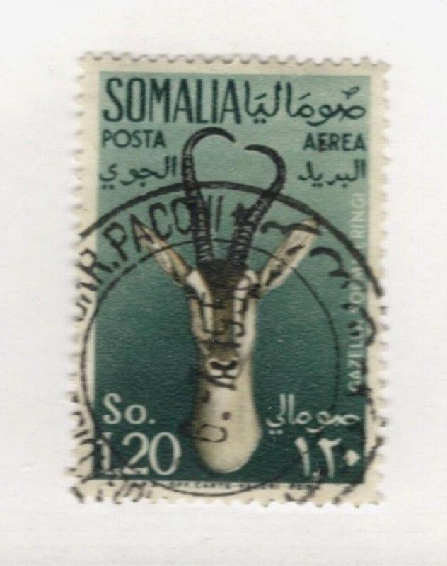 1960 Somalia Independence SC #C44 GAZELLE used stamp