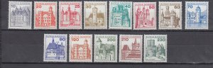 J44079 JL Stamps 1977-9 germany set mnh #1231-42 towns