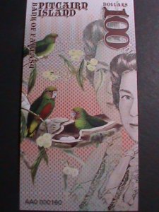 ​PITCAIRN ISLANDS 2019-COLLECTIBLE UNCIRCULATED POLYMAR LOVELY NOTE VERY FINE