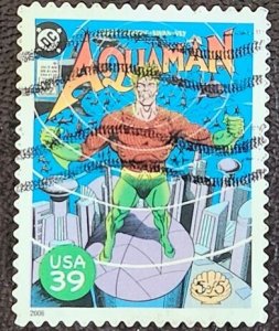 US Scott # 4084r; used 39c Aquaman from 2006; VF centering; off paper