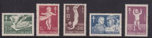 Finland  #B82-B86   MNH  1947  TB  medical examination of infants