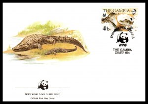 Gambia 515-518 Crocodiles Set of Four U/A FDC