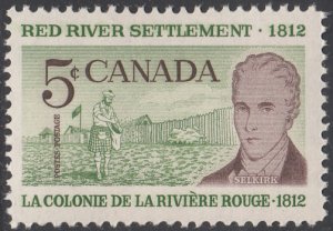 Canada 1962 MNH Sc #397 5c Lord Selkirk Red River Settlement