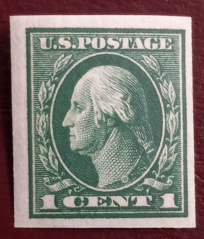 US #408 MNH - OG F-VF IMPERFORATE 1 C GREEN