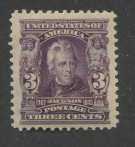 1903 US Stamp #302 3c Mint Never Hinged Very Fine President Andrew Jackson