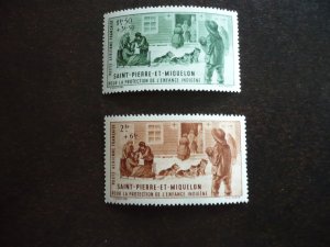 Stamps - St Pierre Miquelon - Scott# CB1-CB2 - Mint Hinged Set of 2 Stamps