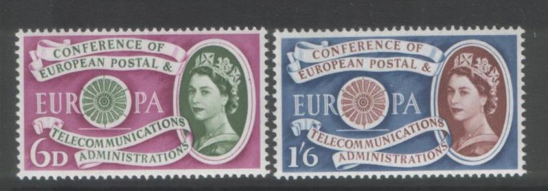 Great Britain 1960 Europa. (2) Scott #377-8