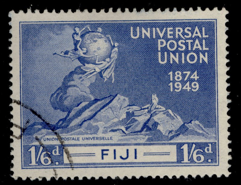 FIJI GVI SG275, 1s 6d blue, FINE USED.