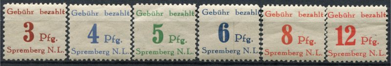 Germany Locals  Spremberg  MI.# 1-6  MNH**  2x authenticated  CV 180 euro