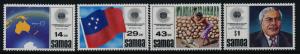 Samoa 587-90 MNH Commonwealth Day, Map, Flag, Copra