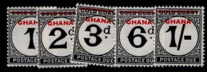 Ghana J1-5 MNH - Postage Due Stamps