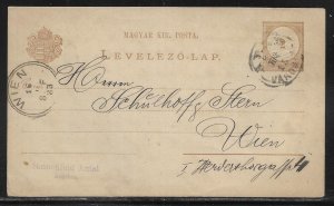 Hungary Postal Stationery Post card H&G10 Used 1882 (z15)