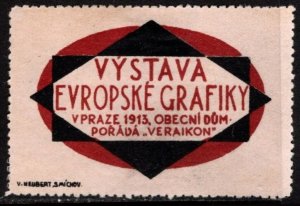 1913 Czechoslovakia Poster Stamp Exhibition Of European Graphics In Prague