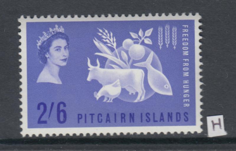 XG-AA704 PITCAIRN ISLANDS - Freedom From Hunger, 1963 QEII, Fish MNH Set