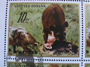 ​KOREA-1984-SC#2417 -SPOTTED HYAENA-WILD ANIMALS CTO FULL SHEET-VERY FINE