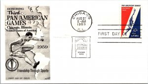 FDC 1959 SC #C56 Artcraft Cachet - Chicago, ILL - Unaddressed - Single - F77105