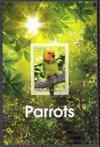 ERITREA 2017 Birds Parrots S/S Imperf. MNH Cinderella !