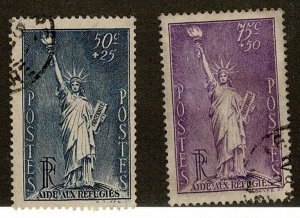 France #B44-45 used Statue of Liberty