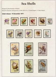 KENYA QEII SG36-52a, 1971-4 Sea Shells defins set, both 50c & 70c, FINE USED.