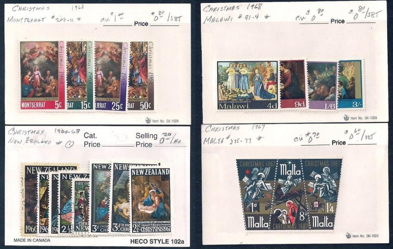 WORLDWIDE Topical Christmas (70) Different Sets Mint & Used