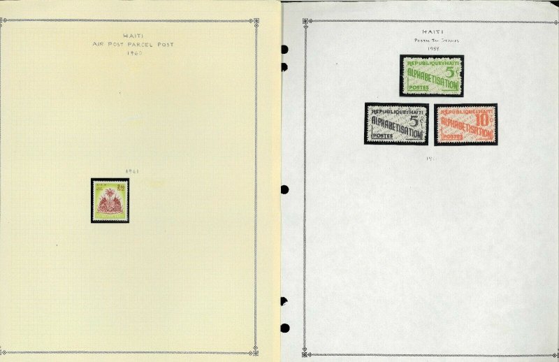 Haiti 1886-1969 M & U Remaindered Pages, Some Mint in Mounts